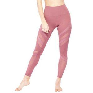 Alo striped mesh, dusty rose leggings size small